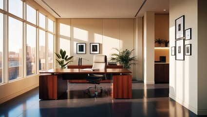 Empty meeting room in office. Modern office.