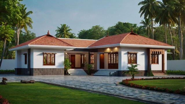 Modern yet Traditional Kerala House - Indian Architecture