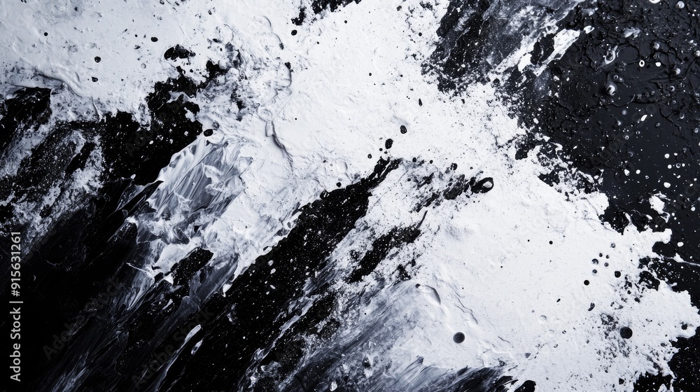 Poster dynamic abstract background with contrasting black and white textures and patterns, ideal for creati
