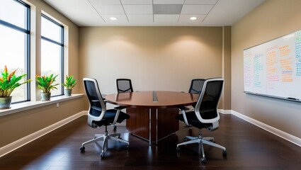 Empty meeting room in office. Modern office.