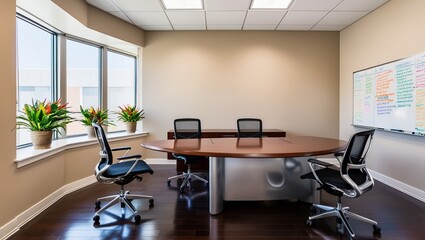 Empty meeting room in office. Modern office.