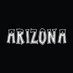 Vintage typography college varsity arizona state slogan print with grunge effect for graphic tee t shirt or sweatshirt - Vector