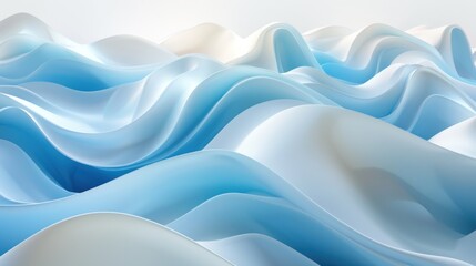 Fototapeta premium Abstract Blue and White Waves Abstract Background