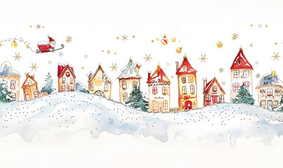 New Year and Christmas card, graphic advertising backgrounds in a doodle 2D illustrator style.