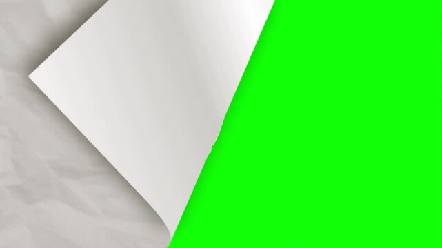 smooth turning page 3d animation, motion graphics animated white paper 