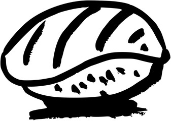 Sketch Sushi and rolls. Japanese traditional cuisine dishes nigiri, tamago, sashimi, uramaki,, temaki, futomaki. Perfect for asian restaurant, shop menu, logo, social media, web design, packaging 