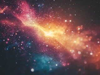 Fototapeta premium A beautiful and vibrant galaxy with numerous stars shining through the darkness, perfect for space-themed designs or scientific illustrations