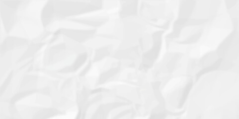 White wrinkly backdrop paper background. panorama grunge wrinkly paper texture. White crumpled and top view textures can be used for background of text or any contents.	