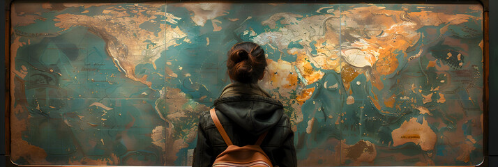 Visualize an anthropologist studying the impact of globalization on local cultures, highlighting changes and adaptations