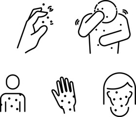 Itchy icon, Skin rash icon , vector illustration