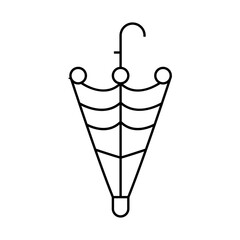 umbrella rain protection accessory line icon vector. umbrella rain protection accessory sign. isolated contour symbol black illustration