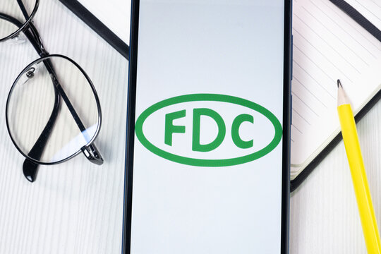 New York, USA - 1 August 2024: FDC India Logo on Phone Screen, Company Icon on Display