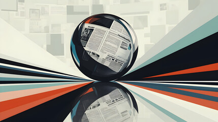 abstract background with circles ai generative 