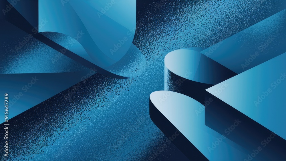 Poster blue gradient background featuring a textured grain effect
