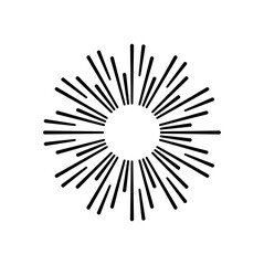 Abstract sun ray graphic design