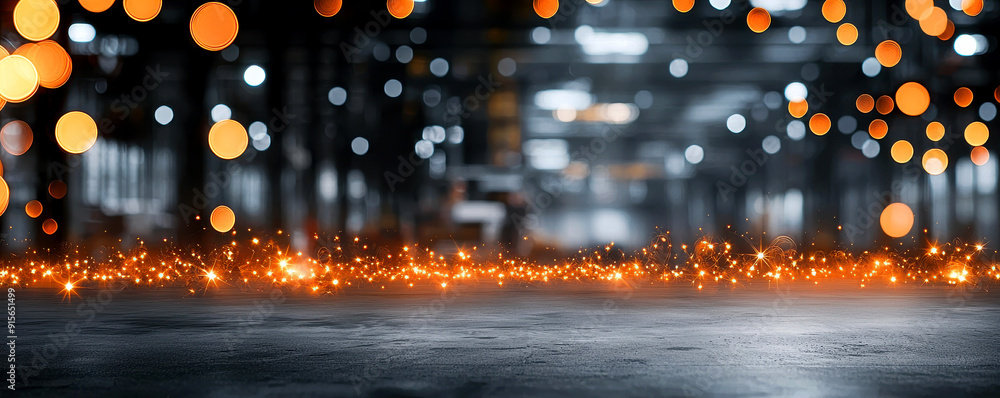 Poster stunning abstract background with sparkling lights and glowing bokeh effects, perfect for creative p