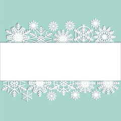 background christmas snowflake card blue winter, merry christmas