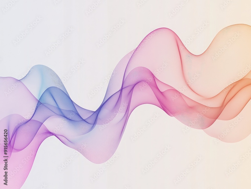 Poster minimalist waveforms with soft gradients, modern and clean