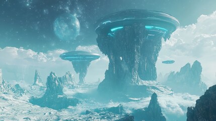 Futuristic abstracts in cosmic