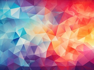Fototapeta premium Bright gradient triangles forming an abstract mosaic, geometric design