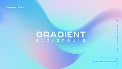 Horizontal cover template with abstract graident waves of soft pastel colors. For covers, wallpapers, web prjects, branding and more. Just add your text.