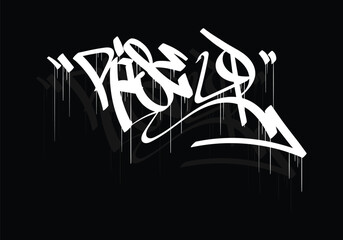 RISE UP graffiti tag style design