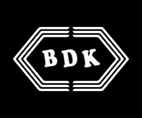 BDK letter logo Design. BDK Simple and modern monogram logo. Abstract Alphabet vector Design.