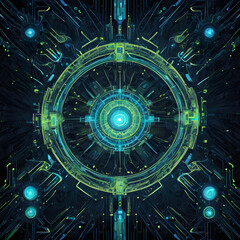 Obraz premium ai technology composition