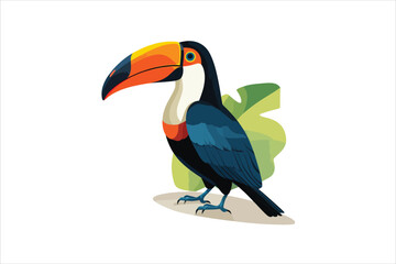 toucans characters in cartoon style. illustration.  Vector toucan bird illustration. 