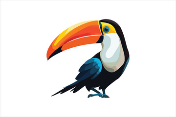 toucans characters in cartoon style. illustration.  Vector toucan bird illustration. 