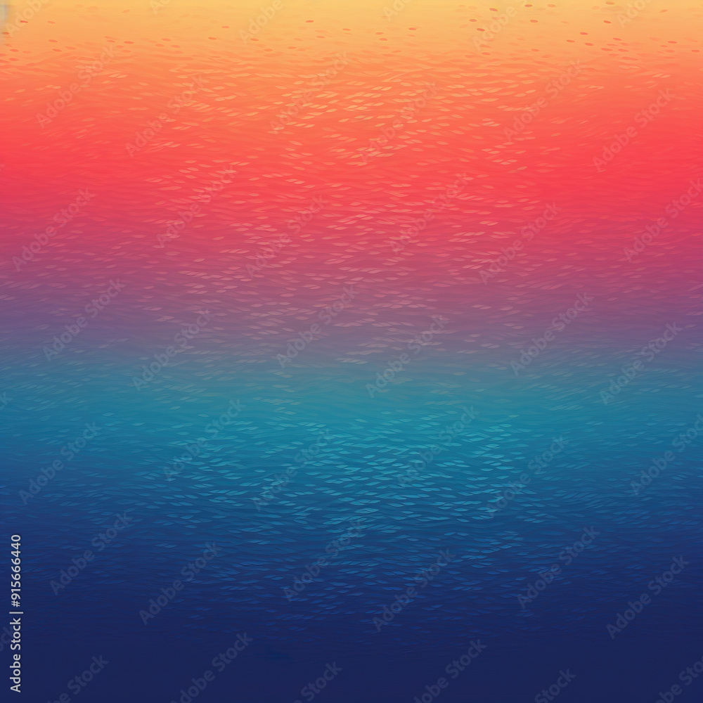 Poster abstract gradient background with wavy texture and color transition from orange to blue.