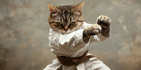 Kung fu cat, karate animal