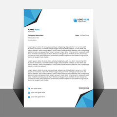 Modern business letterhead abstract design layout. simple letterhead luxury print file