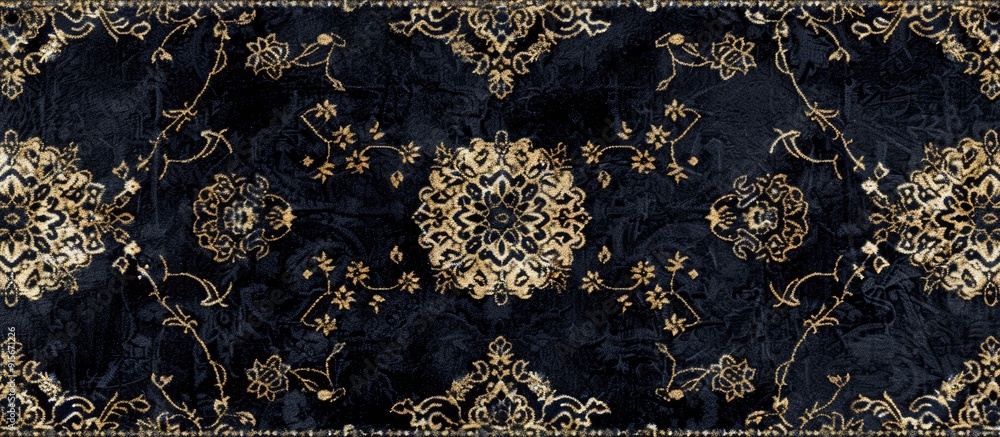Poster Carpet design texture backdrop. with copy space image. Place for adding text or design