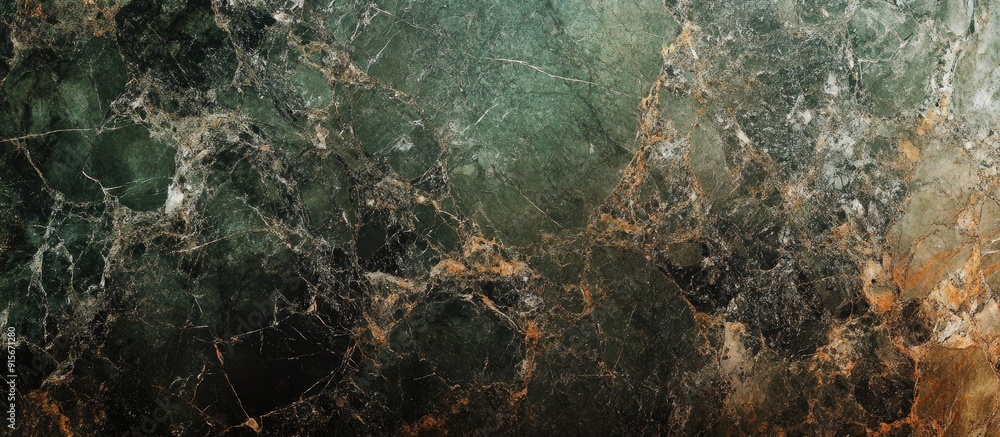 Poster brown black green and white marble texture background decorative granite tile. with copy space image
