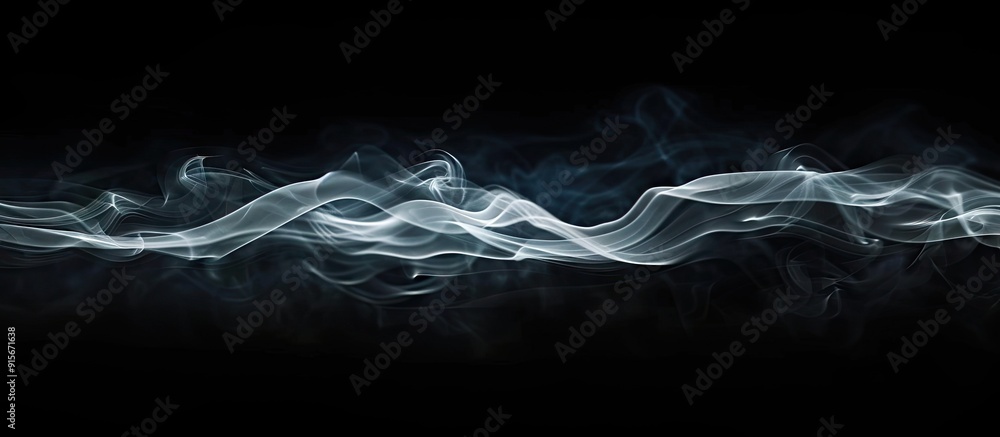 Leinwandbilder smoke particles on a black background. with copy space image. place for adding text or design