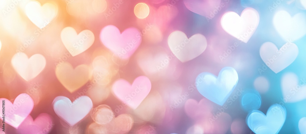 Poster blurred background related to valentine s day valentine s day card soft pastel colors multicolored w