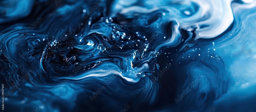 Poster blue oil paint design backdrop. with copy space image. place for adding text or design