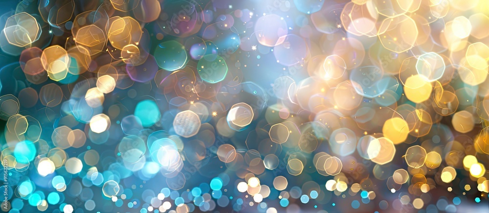 Leinwandbilder Elegant abstract background featuring bokeh lights and star textures. with copy space image. Place for adding text or design