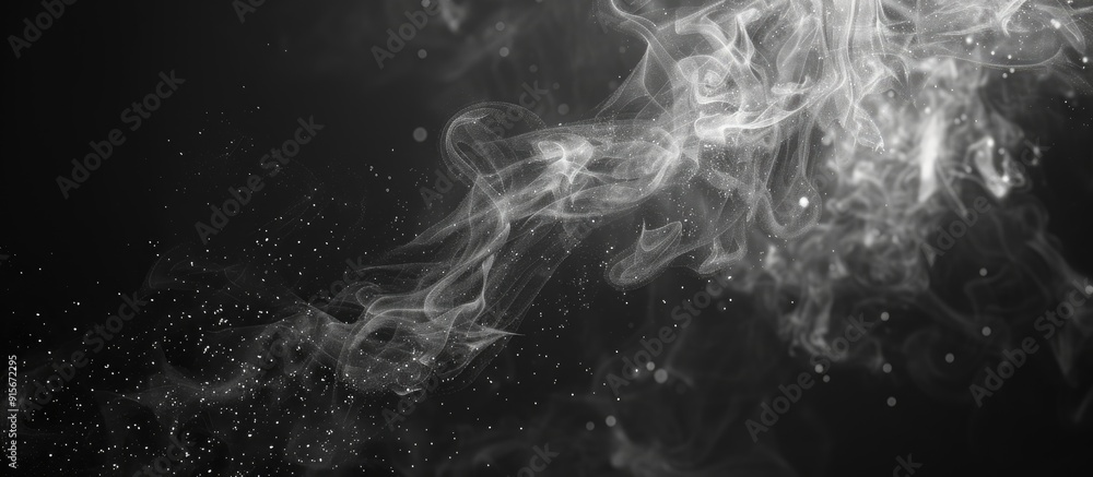 Leinwandbilder smoke particles on a black background. with copy space image. place for adding text or design