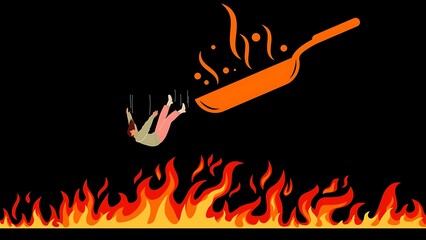 out of the frying pan into fire idiom concept