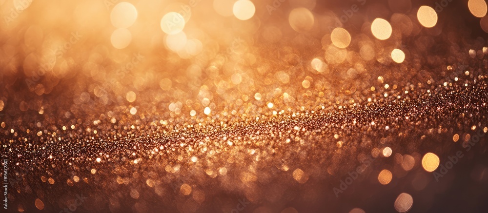 Leinwandbilder Blurry textured background with shiny copper glitter. with copy space image. Place for adding text or design