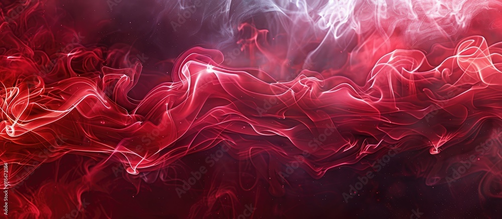 Poster motion of red smoke. with copy space image. Place for adding text or design