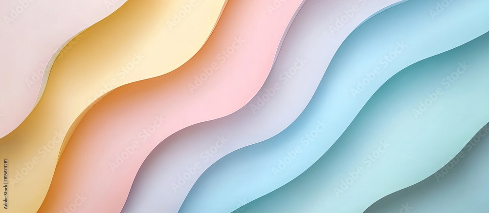 Leinwandbilder Abstract pastel colored paper texture minimalist background Minimal geometric shapes and lines in soft colors. with copy space image. Place for adding text or design