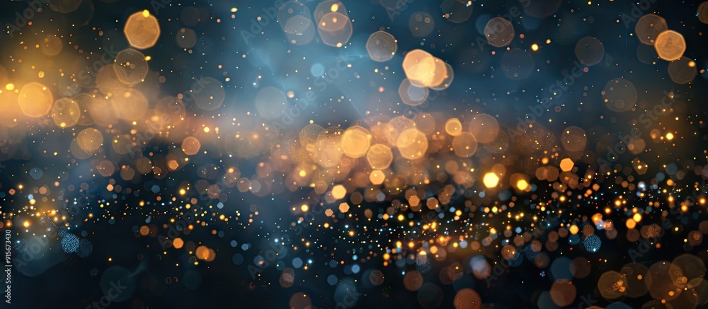 Aufkleber Elegant abstract background featuring bokeh lights and stars texture. with copy space image. Place for adding text or design