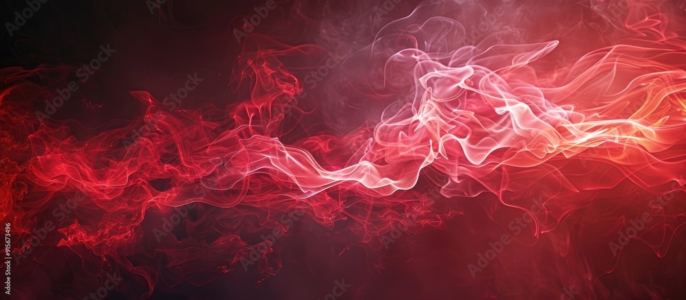 Poster motion of red smoke. with copy space image. Place for adding text or design