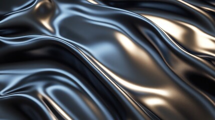 Obraz premium Glossy metallic surface reflecting light