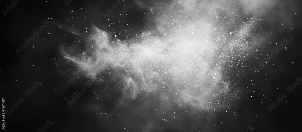 Aufkleber Dust particles for use as an overlay in vintage or grunge design. with copy space image. Place for adding text or design