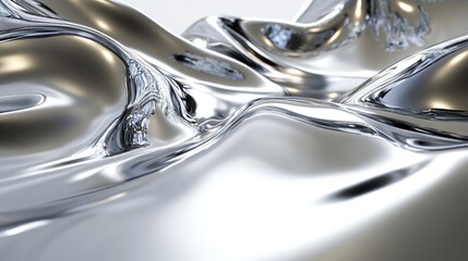 Glossy metallic surface reflecting light