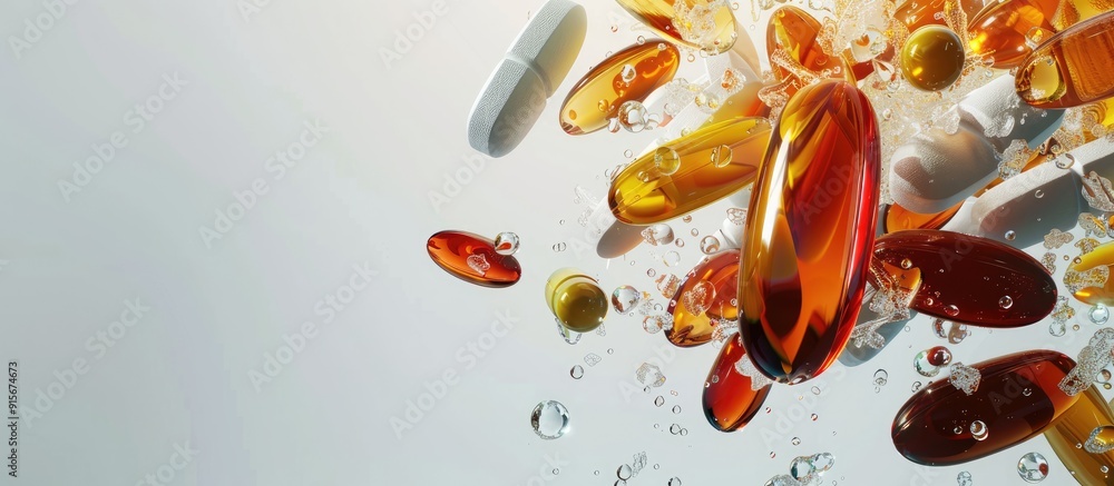 Leinwandbilder vitamin supplements frame. with copy space image. place for adding text or design